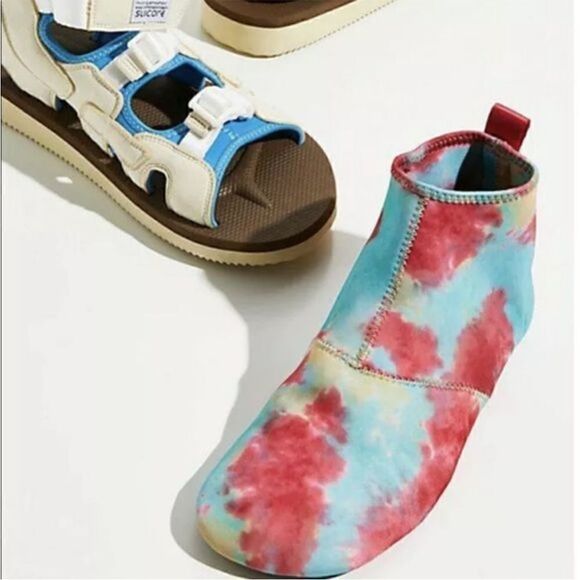 Free People Suicoke Boak 2AB Sports Sandal Ivory Womens 7 Men’s 5 Tie Dye Sock - Picture 2 of 9